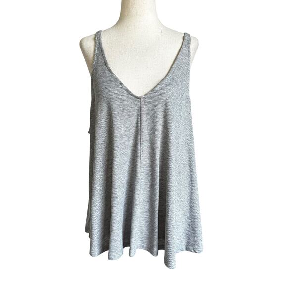 Free People Gray Intimately Stretch V-neck Tank Top Women's Size XL | 39-7 - Picture 1 of 6
